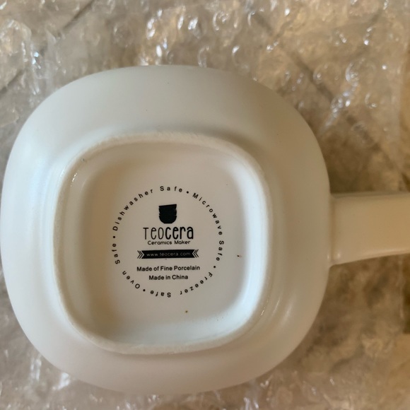 NWOT Ceramic Maker TEOCERA Coffee/Tea Mugs Set of 5 With Saucers Cups W/ Handle - Picture 6 of 6